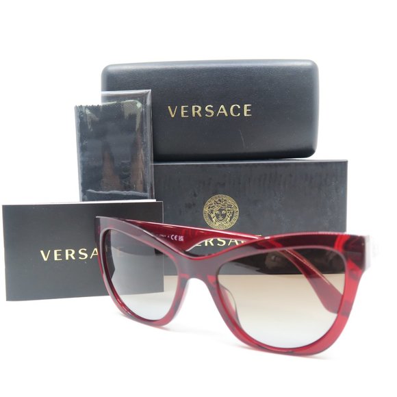 Versace Accessories - Versace VE 4417-U 388/89 56mm Clear Red Cat Eye New Woman's Eyeglasses Frames